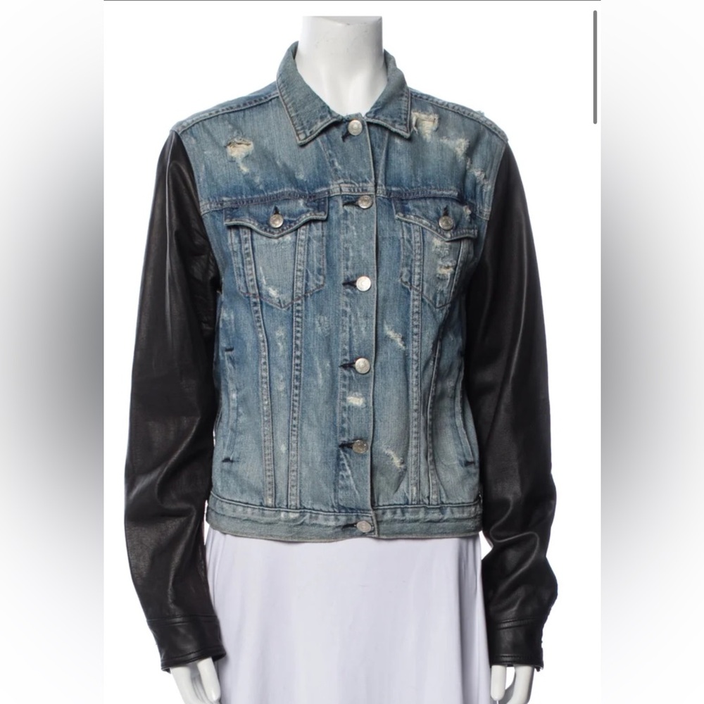 Rag and Bone Denim Leather Jacket